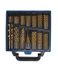 Boren- en stapboren set 119-delig HSS titanium