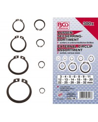 Circlips seegering extern 3-32 mm 300 stuks