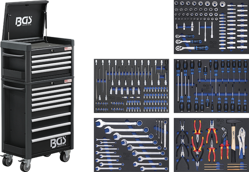 BGS4088 Gereedschapwagen Profi Maxi | 12 laden | met 263 gereedschappen