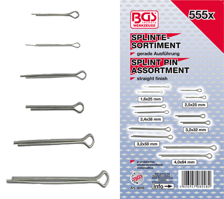 BGS8048 Splitpennen 555-delig bij MotorWorkx